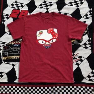 Hello Red And White T-Shirt